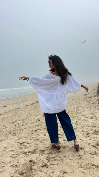 Free In Linen Top O/S