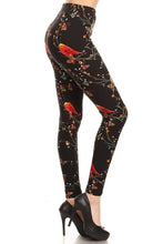 Red Birdies on Branches Leggings O/S