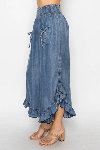 CHAMBRAY BLOOMER PANTS