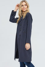 The Bankers Double Breasted Pinsripe Coat Navy