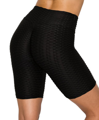 Honeycomb Biker Short Black