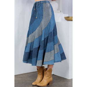 Denim Magic layered skirt