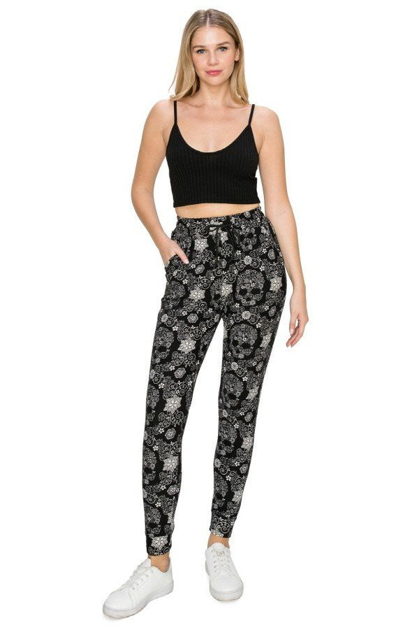 Scandalous Skeleton Joggers Blk/Wht