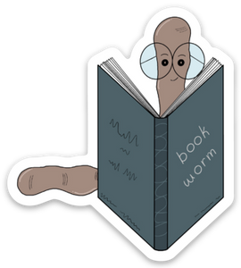 Bookworm Sticker