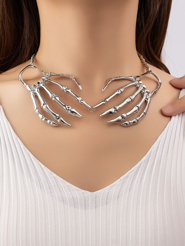 Skeleton Hands Necklace