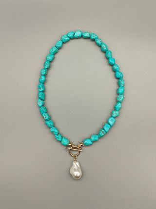 Turq & Pearl Necklace