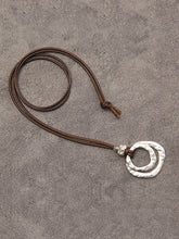 Wax leather chain necklace