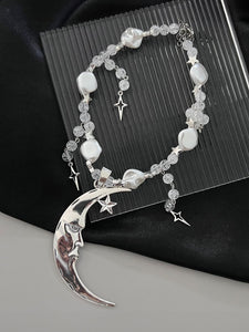 Silver Moon & Charms necklace