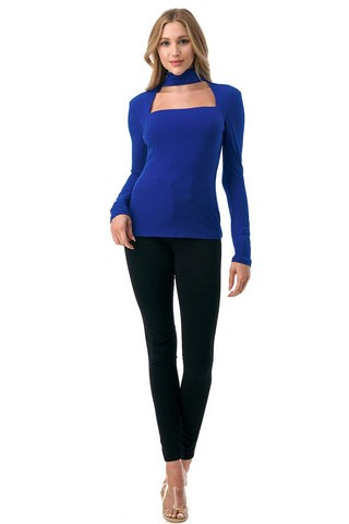 Date NIght Top Royal Blue