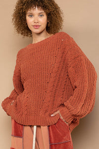 Oversized Cable Sweater Old Pumpkin