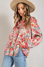Flower Power Blouse Luscious Red