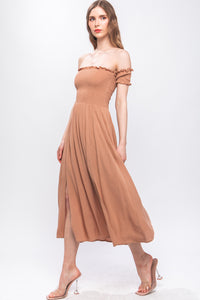 Romance On The Beach Dress Clay