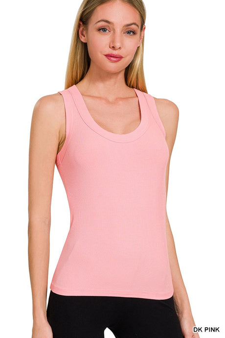 Cool & Collected Tank Dk Pink