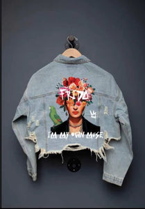 Frida Muse Crop Jacket Denim Blue