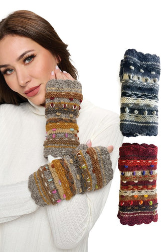 Nordic Fingerless Gloves from Nepal