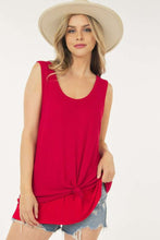 Two Toned Tied Tank Red