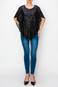 Lined Sequin Party Top