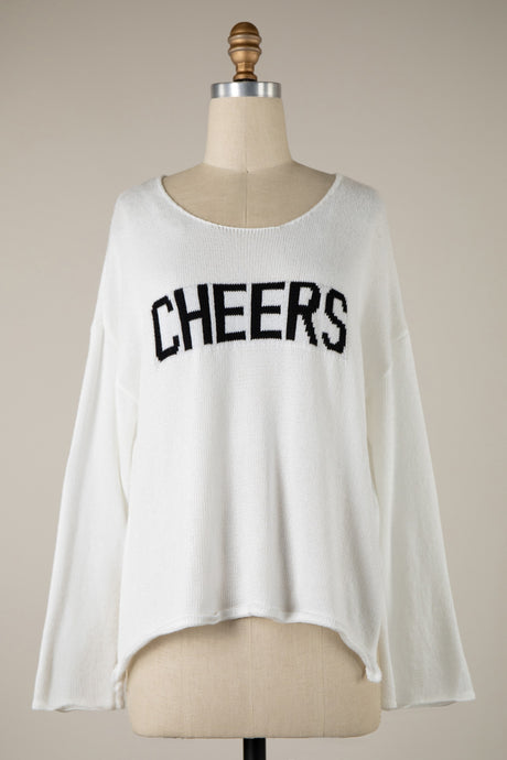 Cheers Sweater White/Blk