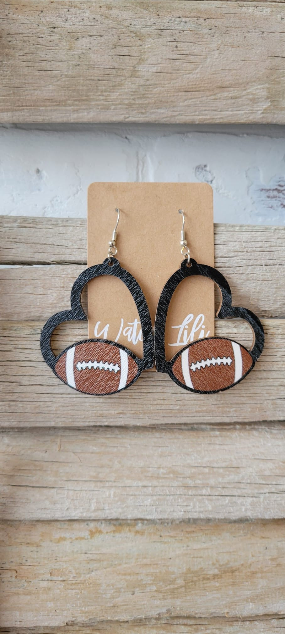 I love football earrings