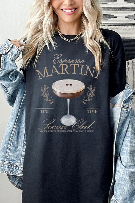 Espresso Martini Tee Black