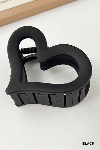 Heart Me Hair Clip Black