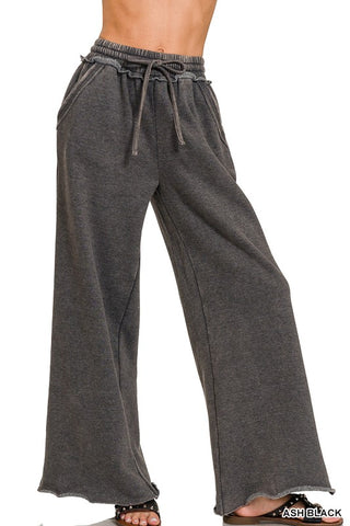 Fleece Lounging Pants Ash Black