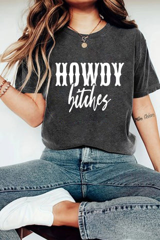 HOWDY Bitches Unisex Vintage Tee Pepper