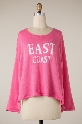 EAST COAST Sweater Hot Pink/Ivory