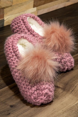 Pom Pom Slippers Blush