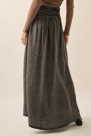 What Is Old Is New Again Maxi Skirt Black