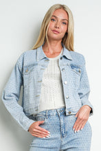 Sparkle & Shine Rhinestone Denim Jacket Lt Wash