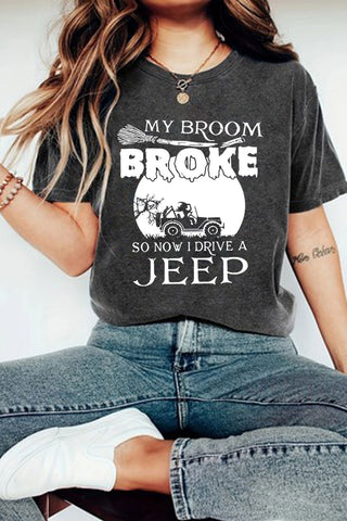 My Broom Broke Tee shirt (pepper)