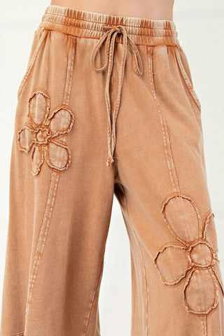 Power in Flowers Pants Almond