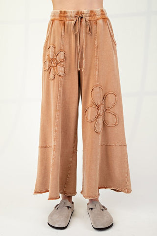 Power in Flowers Pants Almond