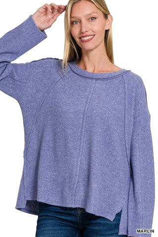 Hacci Exposed Seam Sweater Marlin