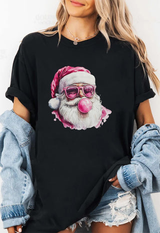 Retro Santa Bubblegum Tee Black