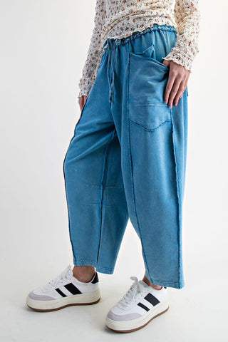 Barrel Terry Pants Day Blu