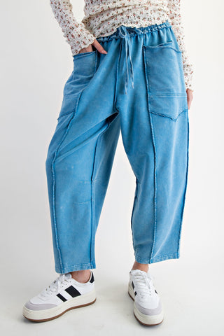 Barrel Terry Pants Day Blu