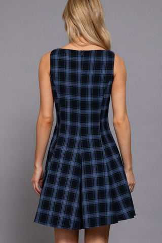 Bringing Back The Swing Mini Dress Navy/Blue