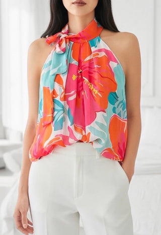 Hibiscus Halter Top - O/S