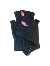 Give them the finger less gloves Mauve/blk