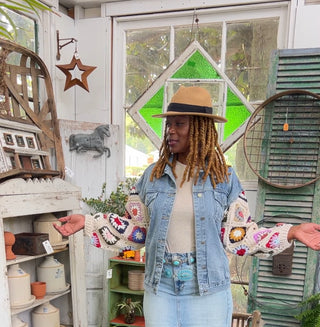 Granny Crochet Jean Jacket