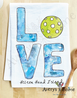 Love - Pickleball Kitchen Towel