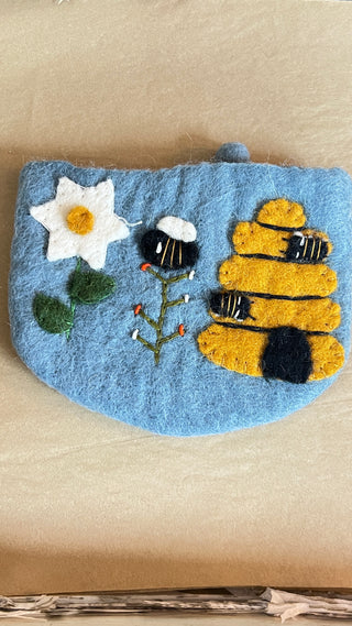 Felted Nepal Coin Purse