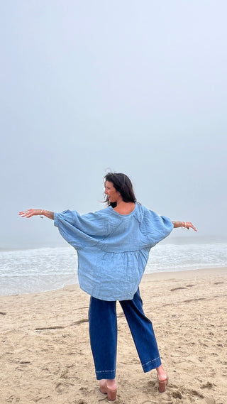 Free In Linen Top O/S