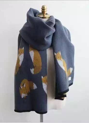 Tallyho Mr Fox Shawl Scarf