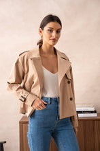 Gaby's cropped trench coat