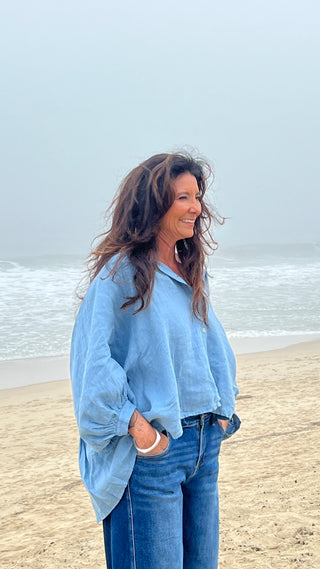 Free In Linen Top O/S