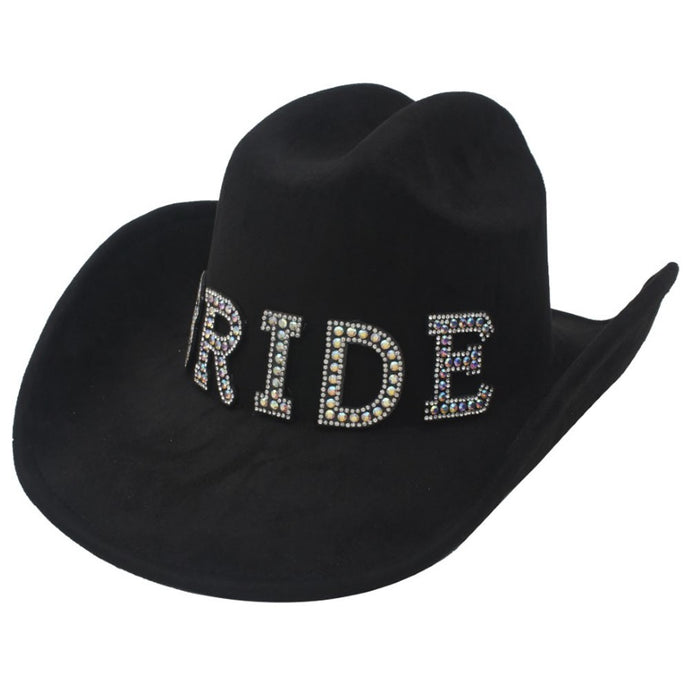 Bride Cowboy Hat Black