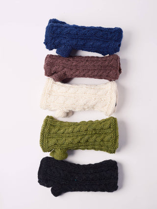 Cable Knit Handwarmer Cream